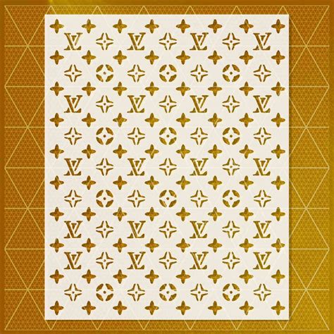 louis vuitton stencil print out|Louis Vuitton stencil edible sheets.